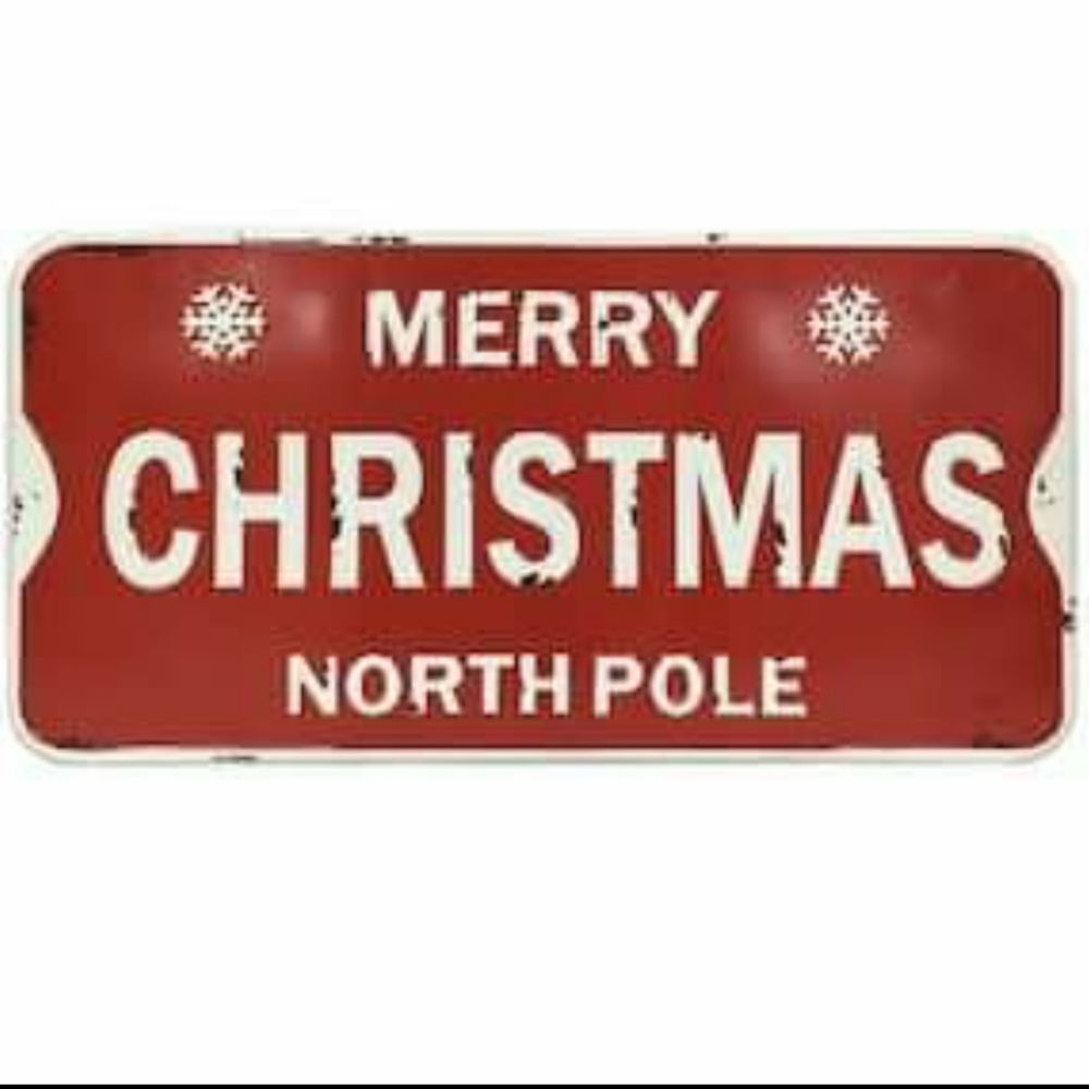 Large Metal Christmas Sign